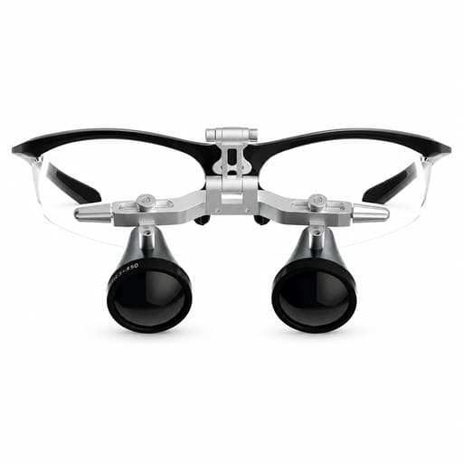 Eighteeth Brilliance Flip-Up Loupes with Softouch Surgical Headlight