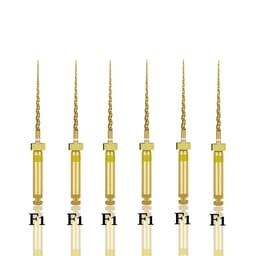 Endo Excellence Nano Gold Rotary Files -21mm F1 (Pack of 6)