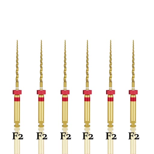 Endo Excellence Nano Gold Rotary Files -21mm F2 (Pack of 6)