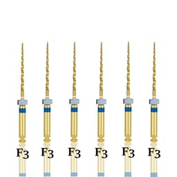 Endo Excellence Nano Gold Rotary Files -21mm F3 (Pack of 6)