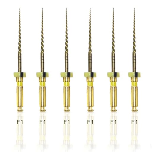 Endo Excellence Nano Gold Rotary Files -25mm F1 (Pack of 6)