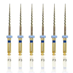 Endo Excellence Nano Gold Rotary Files -25mm F3 (Pack of 6)