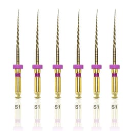 Endo Excellence Nano Gold Rotary Files -25mm S1 (Pack of 6)