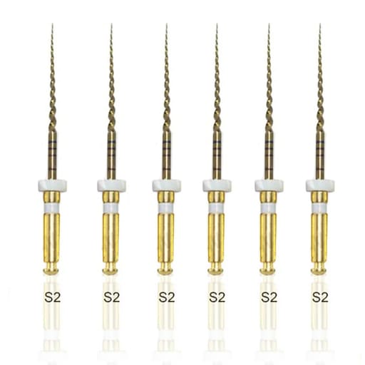 Endo Excellence Nano Gold Rotary Files -25mm S2 (Pack of 6)