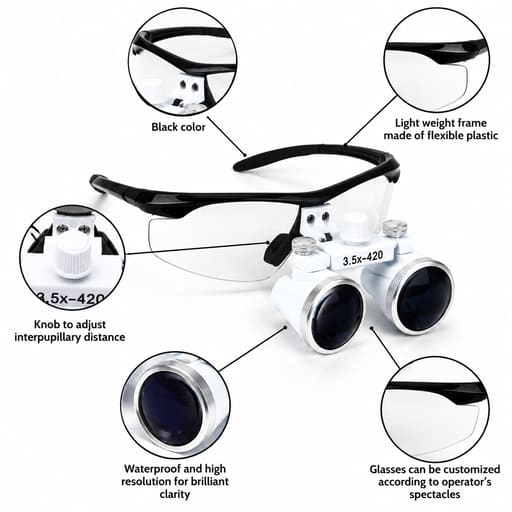 Endoking Dental Loupes With Frame ( LED Headlight Free )