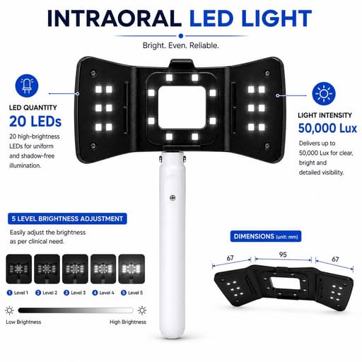 Endoking Intraoral Photography LED Light with Bluetooth & Smartphone Holder