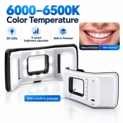 Endoking Intraoral Photography LED Light with Bluetooth & Smartphone Holder