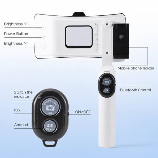 Endoking Intraoral Photography LED Light with Bluetooth & Smartphone Holder