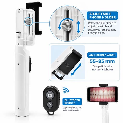 Endoking Intraoral Photography LED Light with Bluetooth & Smartphone Holder