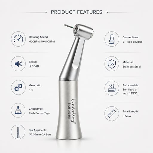 Endoking Premium Contra Angle Push Button Handpiece (WJ-144)