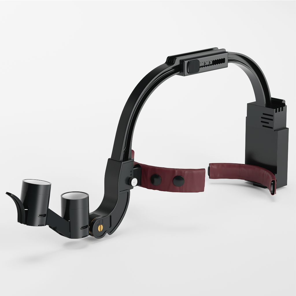 EndoKing Head-Mounted Interchangeable Surgical Loupes (2.5x, 3.5x, 6x) With LED and Magnifying Glasses (1.5x, 2x, 2.5x, 3x)