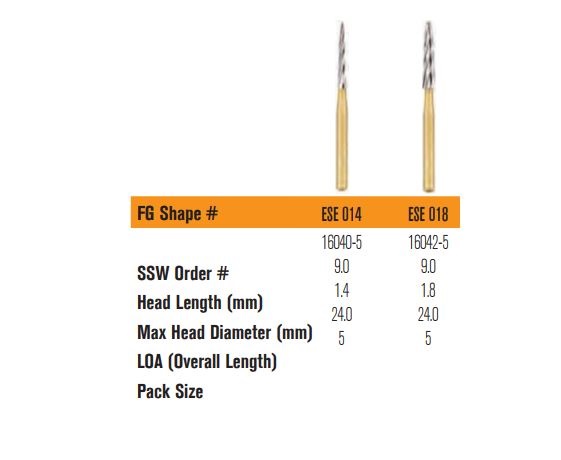 SS White Endo Safe End Bur 1.4mm (Pack Of 10)
