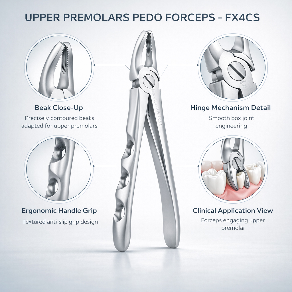 GDC Extraction Forceps Upper Premolars Pedo Standard (FX4CS)