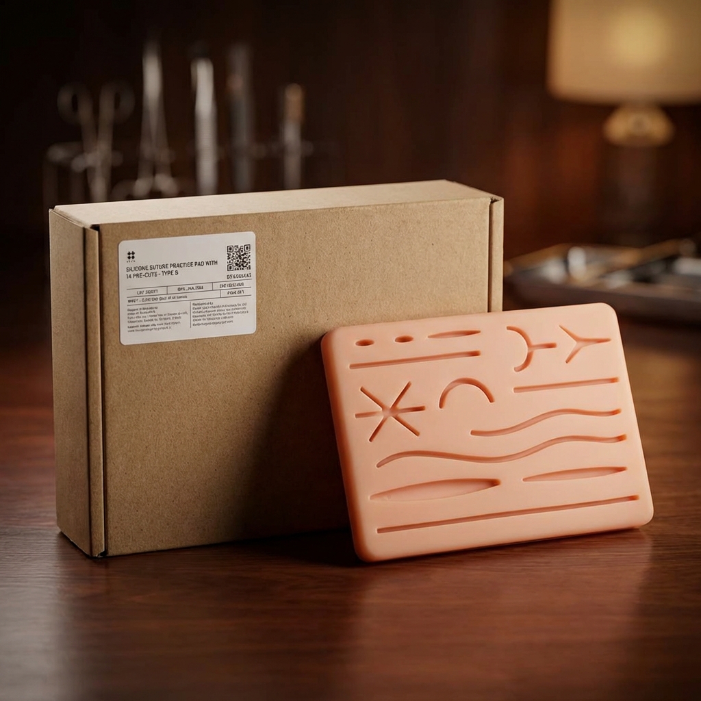 iDENTical Silicone Suture Practice Pad with 14 Pre-cuts- Type B