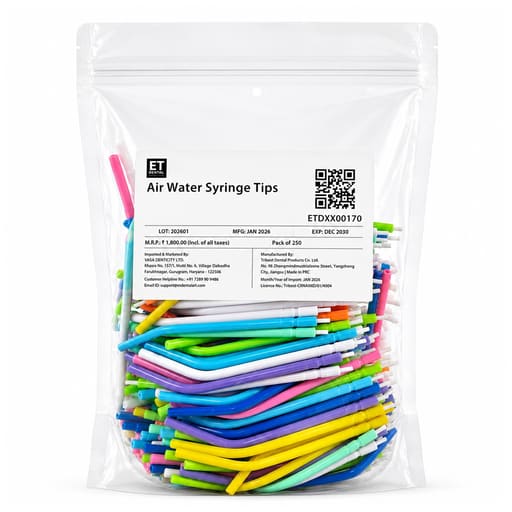 ET Dental Multicolour Air Water Syringe Tips (Pack of 250)