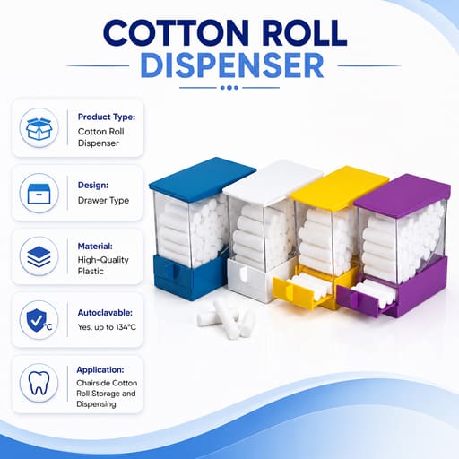 ET Dental Cotton Roll Dispenser - Drawer Type