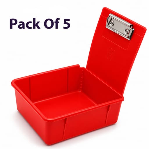 ET Dental Dental Storage Case (Utility Box) - Red (Pack of 5)