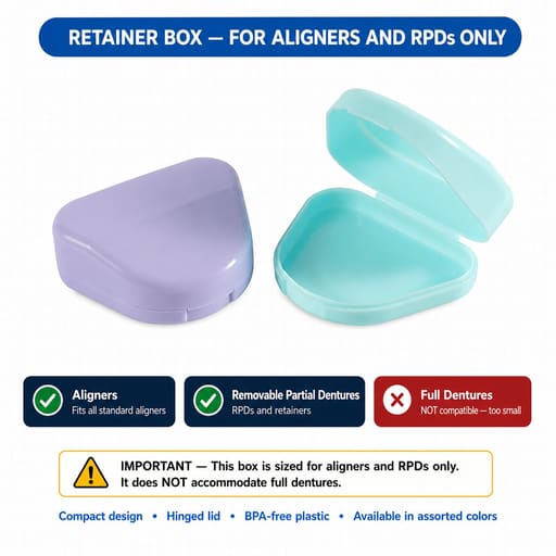ET Dental Partial Denture Box Cum Retainer Box (Pack Of 20)