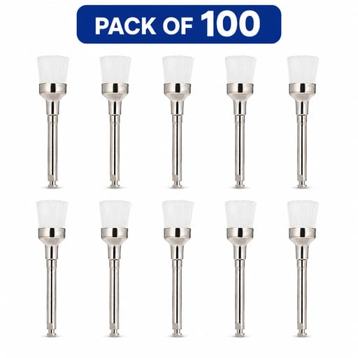 ET Dental Prophy Polishing Brushes | Cup Type | White | Pack Of 100