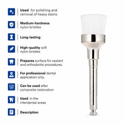 ET Dental Prophy Polishing Brushes | Cup Type | White | Pack Of 100 - 5