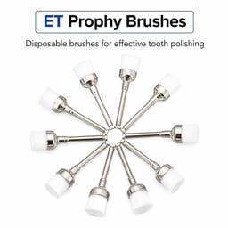 ET Dental Prophy Polishing Brushes | Cup Type | White | Pack Of 100 - 2