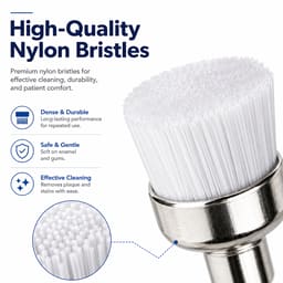 ET Dental Prophy Polishing Brushes | Flat Type | White | Pack of 100 - 5