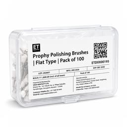 ET Dental Prophy Polishing Brushes | Flat Type | White | Pack of 100 - 2