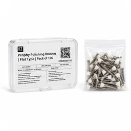 ET Dental Prophy Polishing Brushes | Flat Type | White | Pack of 100 - 3