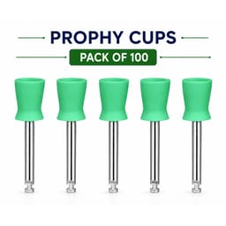 ET Dental Prophy Polishing Cups | Latch Type | Green | Pack of 100