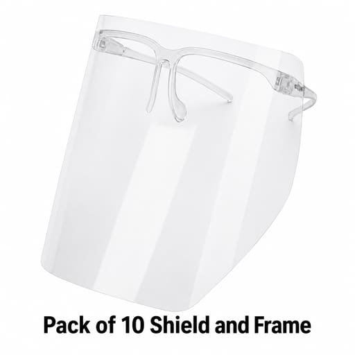 ET Dental Protective Shield with Frame (Pack of 10 Shields)