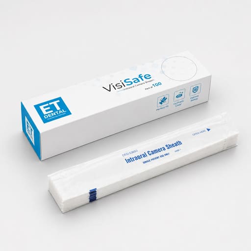 ET Dental VisiSafe Intraoral Camera Sheath - 9.8 x 2 inch (100pcs/Box)