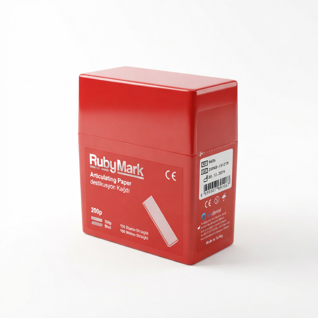 Rubydent RubyMark Straight Articulating Paper Blue & Red Assorted 200μ - 300 sheets