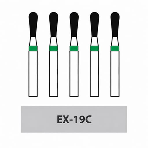 Frank Diamond Bur EX-19C | Made in Germany (Pack of 5)