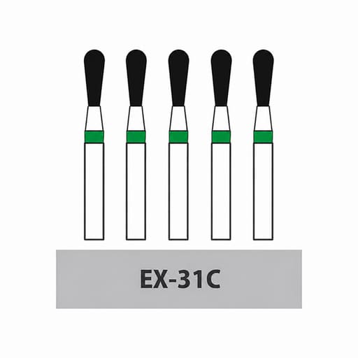 Frank Diamond Bur EX-31C | Made in Germany (Pack of 5)