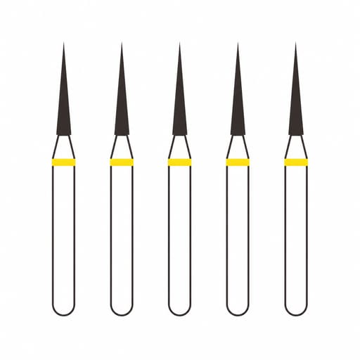 Frank Diamond Bur TC-10EF | Made in Germany (Pack of 5)