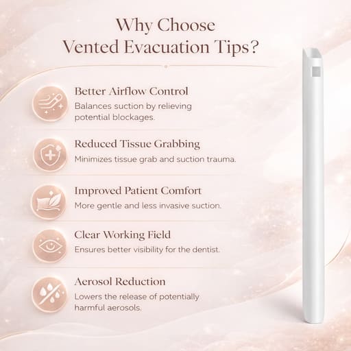 Oro Vented Oral Evacuation Tips - 6 inches (Pack of 100)