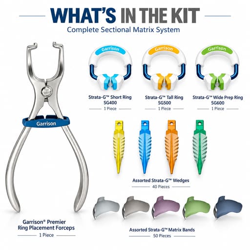 Garrison Dental Strata-G Sectional Matrix System Standard Kit (SG-KS-40)