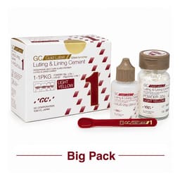 GC Gold Label 1 Luting & Lining Glass Ionomer Cement - Big Pack (35g Powder + 25g Liquid)
