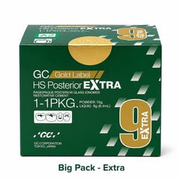 GC Gold Label 9 (Extra) Posterior Restorative Glass Ionomer Cement - Big Pack (15g Powder + 8g Liquid)