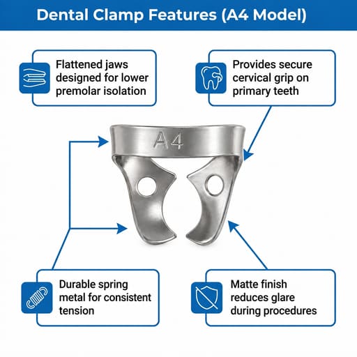 GDC Rubber Dam Clamp Paedo A4 (Rdca4)