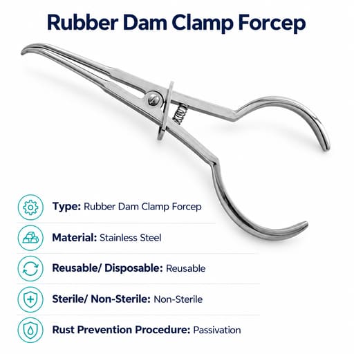 GDC Rubber Dam Forcep - Stoke (17.5cm) (Rdf4e)