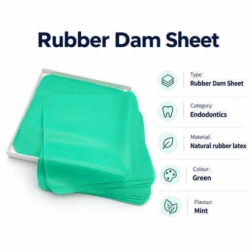 GDC Rubber Dam Sheet - Pedo 5X5 inches (Rdlc5X5)