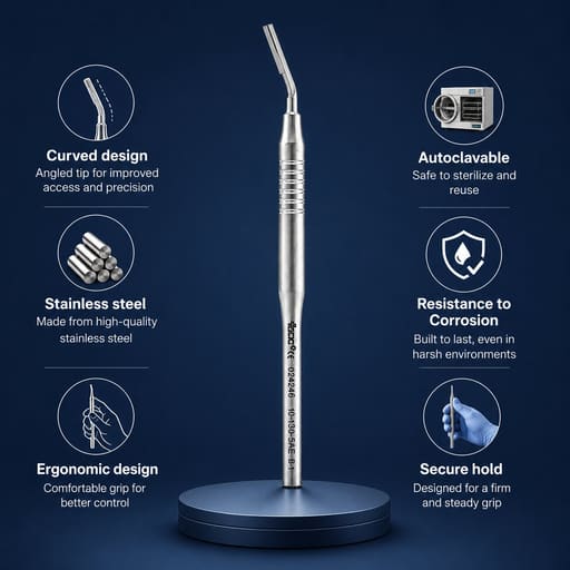 GDC Scalpel Handle 14.5cm Curved - #4 (10-130-5AE)