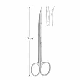 GDC Scissor Goldman Fox Curved 13cm (S16C)