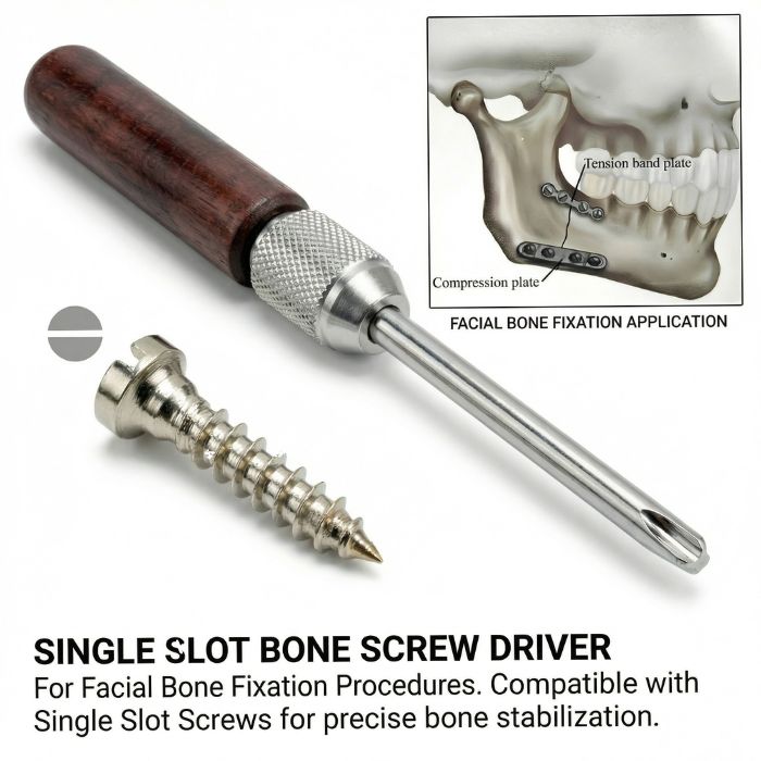 SK Surgicals Self Holding Single Slot Screw Driver