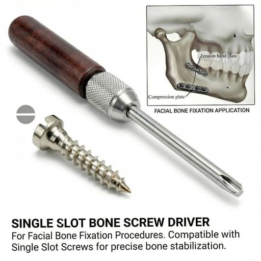 SK Surgicals Self Holding Single Slot Screw Driver