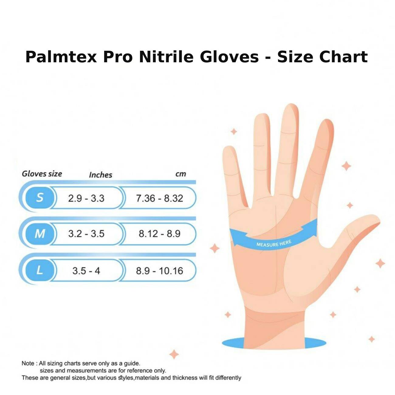 Palmtex Pro Nitrile Gloves Blue (Pack of 100)