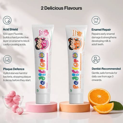 Group Pharma Pediflor Kidz Day & Night Kit With Buddy Toothbrush (Pack of 2)