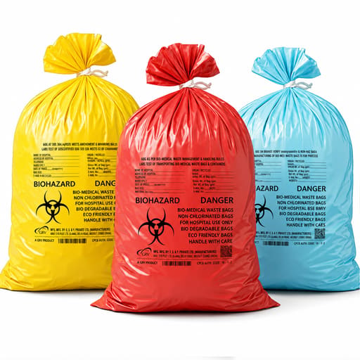 GRV's Non-Chlorinated Biomedical Waste Collection Disposable Bags - Small (Pack of 16)