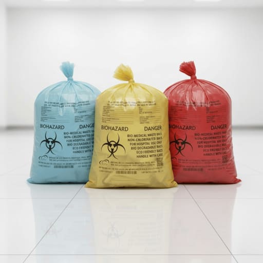 GRV's Non-Chlorinated Biomedical Waste Collection Disposable Bags - Small (Pack of 16)